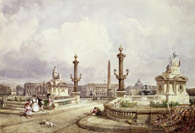 The Place de la Concorde, c.1837 by William Wyld